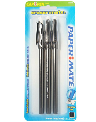 Paper Mate EraserMate Stick Ballpoint Pens