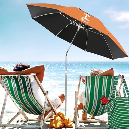 RIO Brands Rio Beach 6 ft. Tilt Beach Umbrella with Wind 