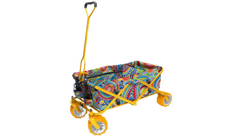 Creative Outdoor Distributors 900268-Paisley Yellow All-Terrain Folding Wagon