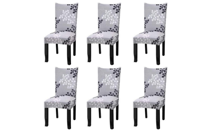 Fuloon 6 Pack Super Fit Stretch Removable Washable Short Dining Chair