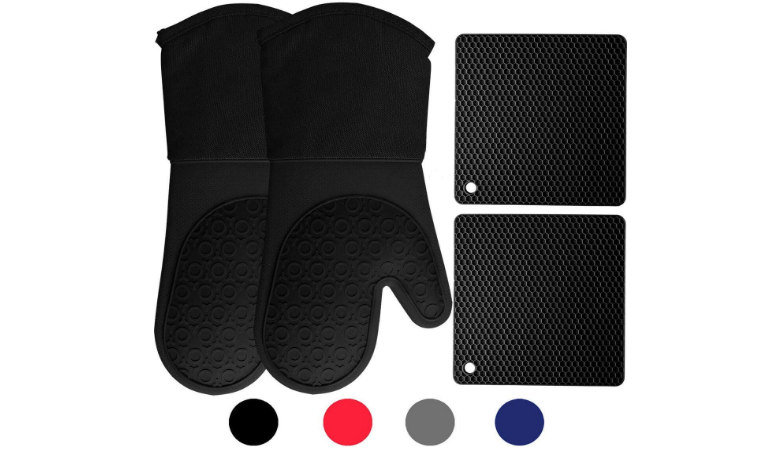 Homwe Silicone Oven Mitts and Potholders