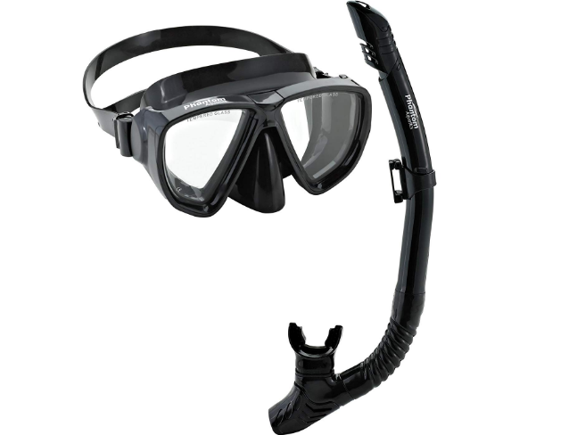 Phantom Aquatics Velocity Scuba Snorkeling Mask Snorkel Set