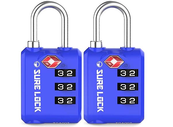 SURE LOCK TSA Approved 3 Digit Luggage Locks