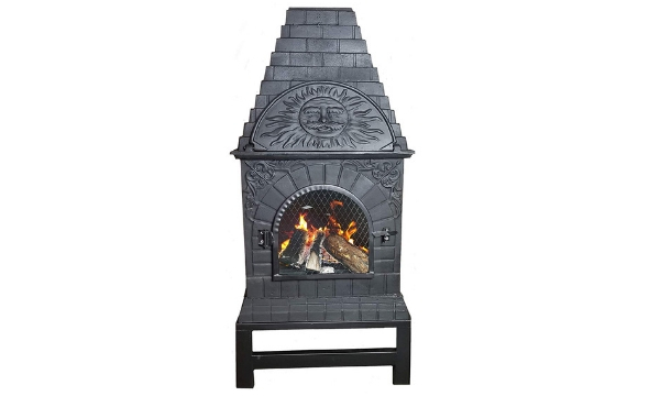 The Blue Rooster Cast Iron Casita Chiminea