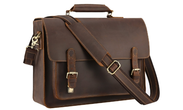 Kattee Real Leather Shoulder Briefcase