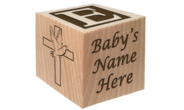 Baby Engraved Wooden Block
