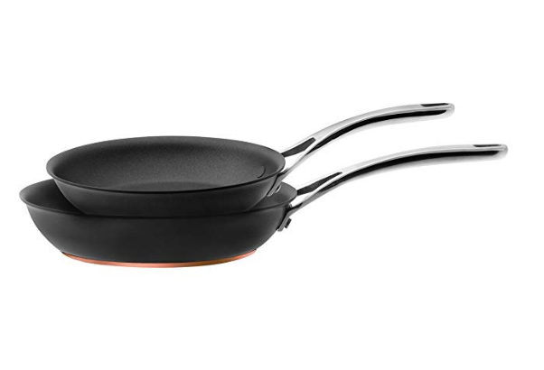 Anolon Nouvelle Copper Hard-Anodized Nonstick Twin Pack French Skillets