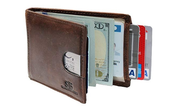 Serman Brands Genuine Leather Front Pocket Wallet