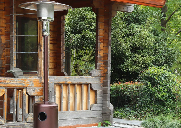 Patio Heater Tall Hammered Finish Garden Outdoor Heater
