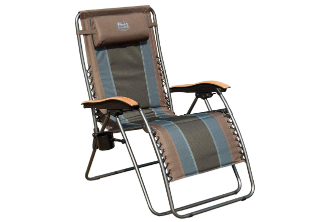 Timber Ridge Zero Gravity Locking Patio Outdoor Lounger Chair