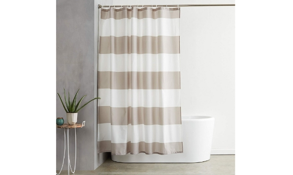 AmazonBasics Shower Curtain with Hooks