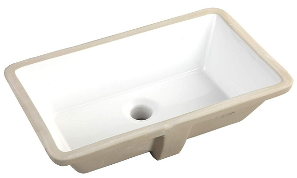 20.9 Inch Rectangle Undermount Vitreous Ceramic Lavatory Vanity Bathroom Sink