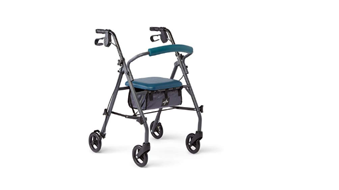 Medline Rollator Walker with Seat and Wheels