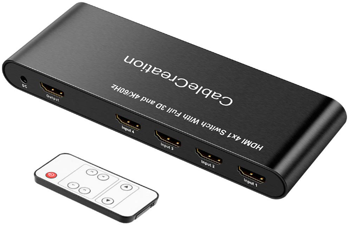 HDMI Switch 4K, CableCreation 4 Ports HDMI Switcher Splitter