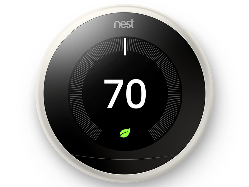 Nest T3017US Learning Thermostat, Easy Temperature Control for Every Room in Your House, White (Third Generation), Works with Alexa Small