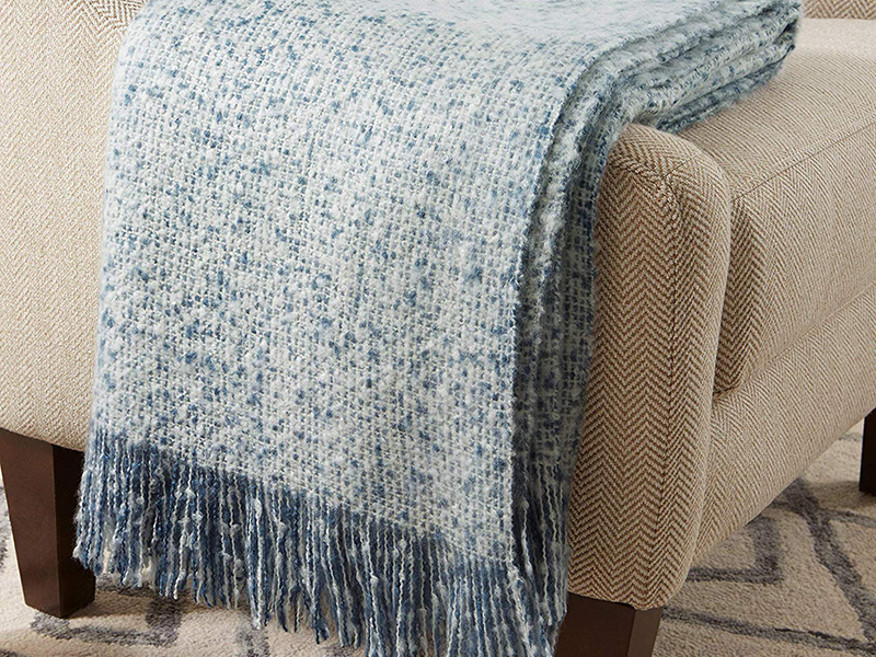 Stone & Beam Oversized Stripe Brushed Weave Throw Blanket