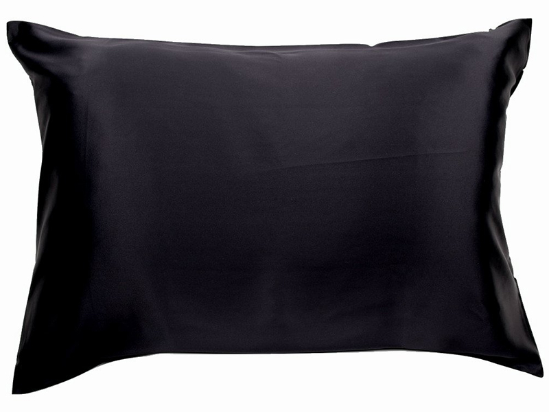 100% Silk Pillowcase for Hair Zippered Luxury 25 Momme Mulberry Silk Charmeuse Silk on Both Sides of Cover -Gift Wrapped- (Standard, Black)