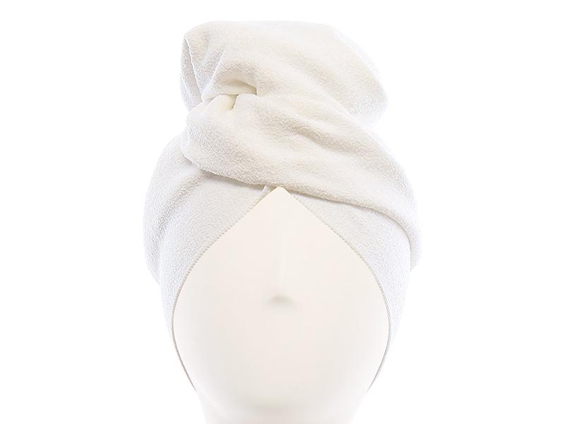 Aquis Lisse Crepe, Microfiber Hair Towel, White