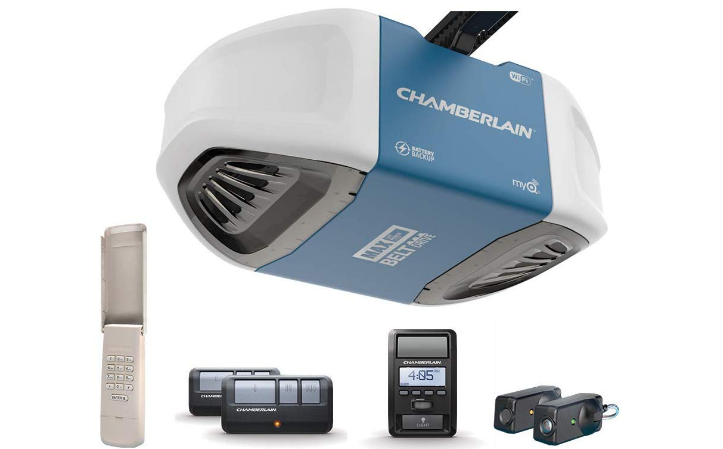Chamberlain Group Chamberlain B970 Smartphone-Controlled Ultra-Quiet & Strong Belt Drive Garage Door Opener