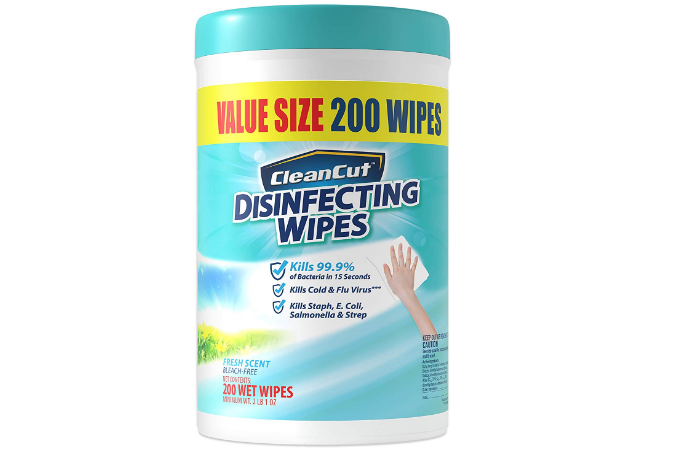 Disinfecting Wipes By Clean Cut, Fresh Scent, Value Size 200 Wet Wipes