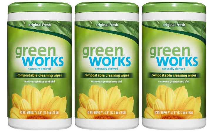 Green Works Compostable Cleaning Wipes, Biodegradable Cleaning Wipes