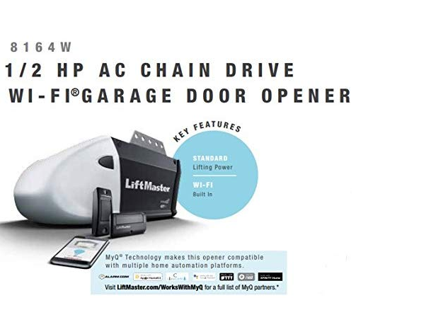 LiftMaster 1355 ( Replaced by 8164W ) Contractor Series 1 2 HP AC Chain Drive Wi-Fi® Garage Door Opener
