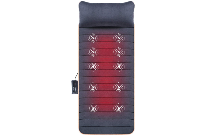 Massage Mat with 10 Vibrating Motors and 4 Therapy Heating pad Full Body Massager