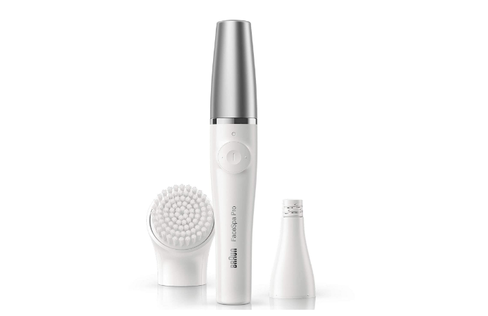 Braun Facial Epilator for Women, Facespa Pro 910 Facial Hair Removal 2 in 1 Epilating and Cleansing Brush
